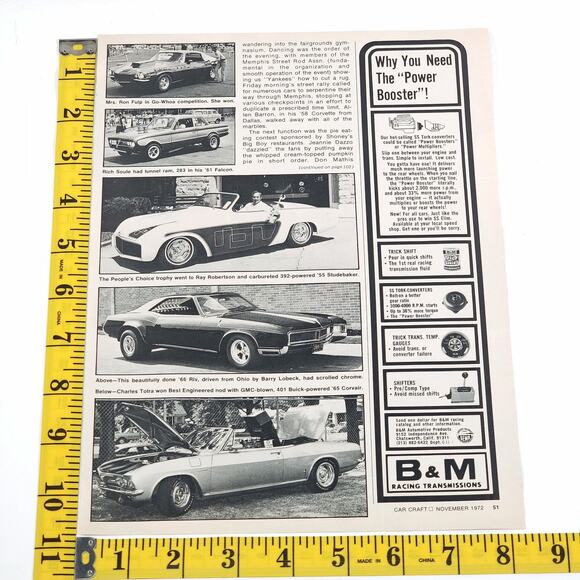 1972 1st Annual Car Craft Street Machine Nationals 7-Page Article 8" x 11" - Picture 5 of 16
